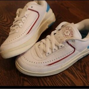 Jordan Kids Sneakers - White, Blue, and Red